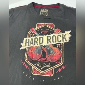 Hard Rock Cafe New York Men’s Brown Short Sleeve Tee Guitars Sz XXL  L6